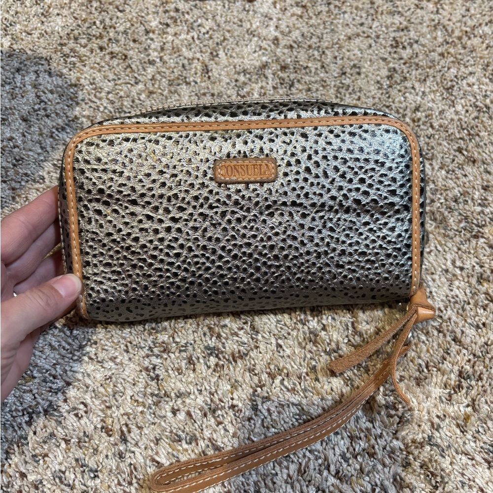 Consuela Silver and Tan Women's Wallet